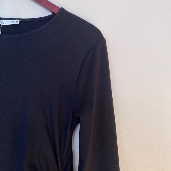 Black stretchy zara midi dress with long sleeves. Size XL - Picture 9 of 13